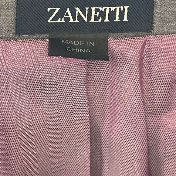 Zanetti Lanificio Di Biella Men's Gray Porto Suit Jacket 44L NWT MSRP $395 - Picture 8 of 12